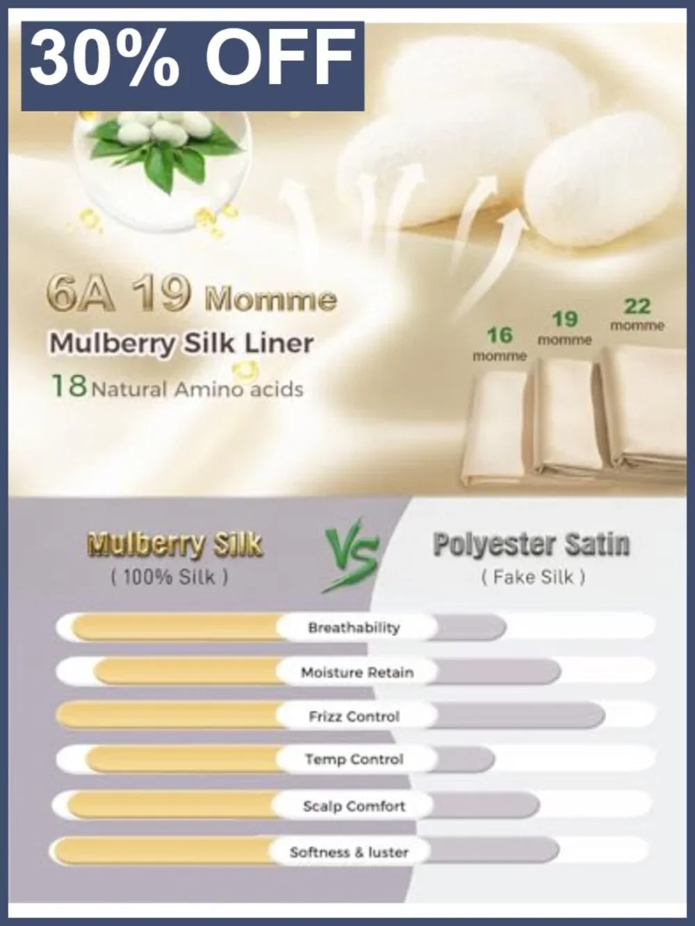 100% Mulberry Silk Lined Sleeping Bonnet Women Adjustable Hair Cap